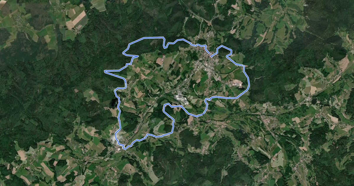 Маршрут La vallée de la Vologne на спутниковом снимке