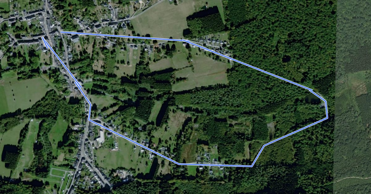 Маршрут La Vallée des Prés на спутниковом снимке