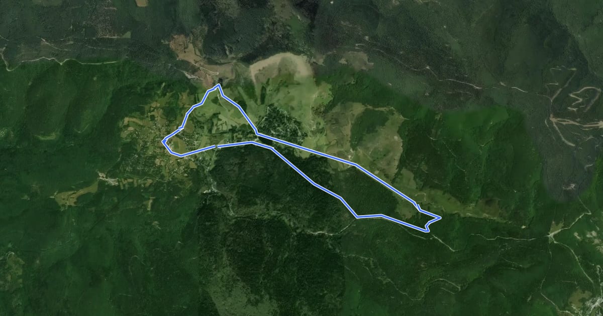 Маршрут La vallée du Bonheur на спутниковом снимке