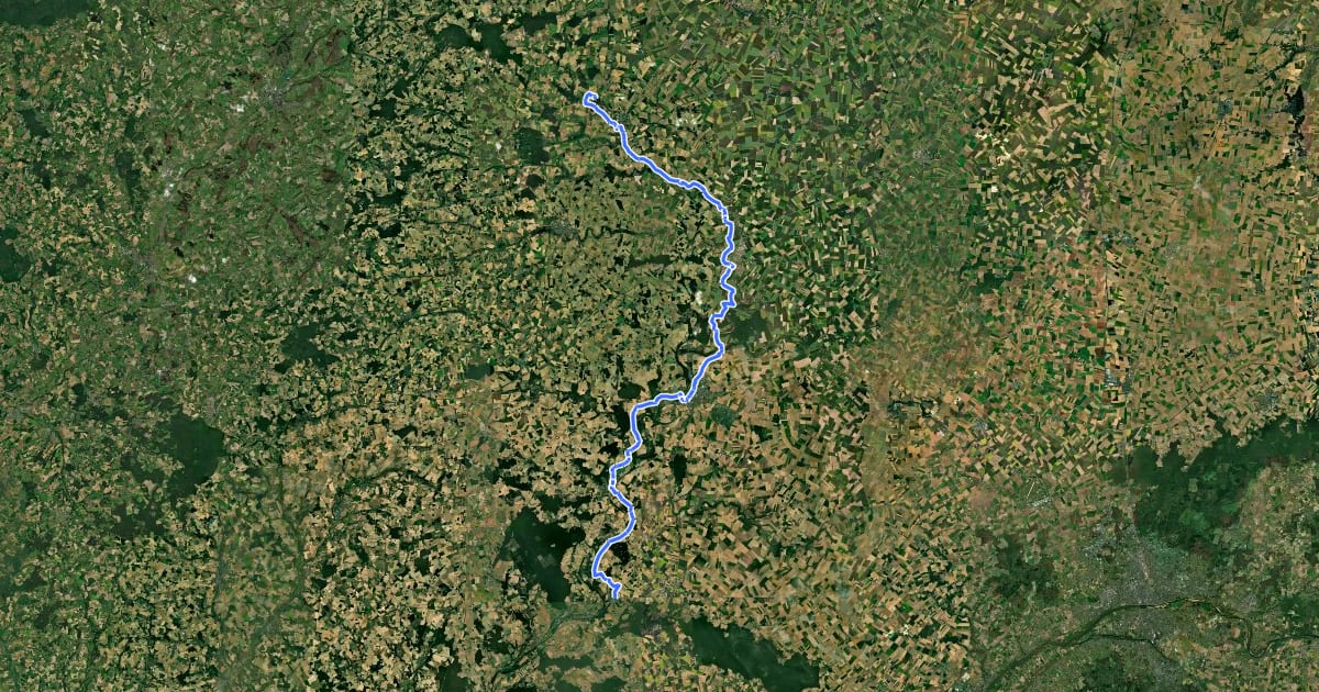 Маршрут La Vallée du Loir à vélo 1/5 на спутниковом снимке