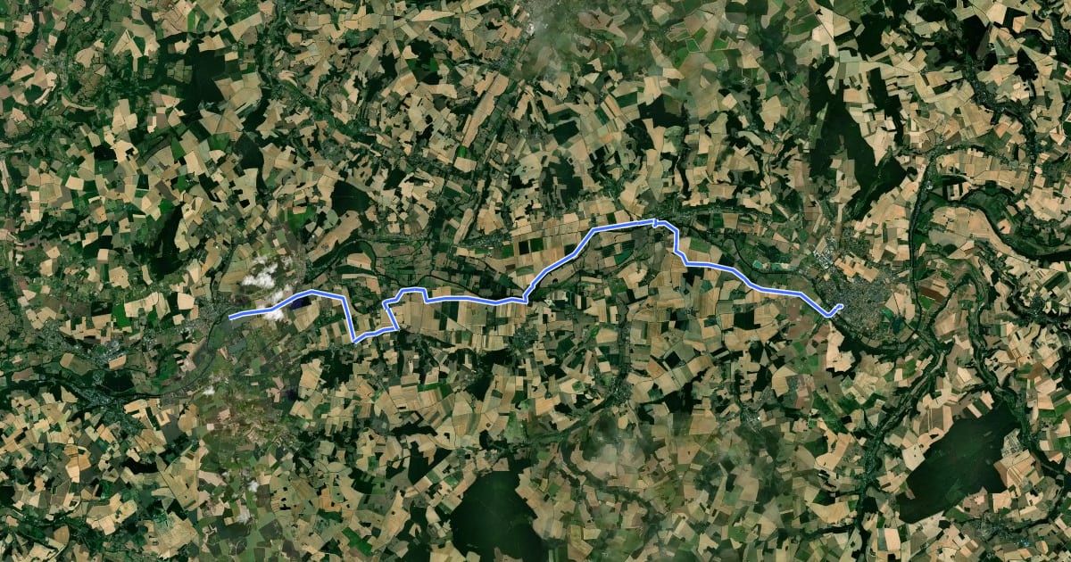 Маршрут La Vallée du Loir à vélo 3/5 на спутниковом снимке