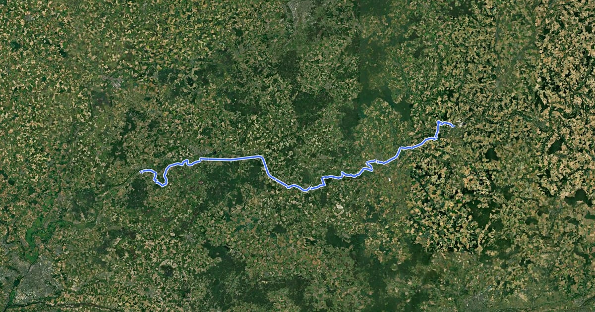 Маршрут La Vallée du Loir à vélo 4/5 на спутниковом снимке