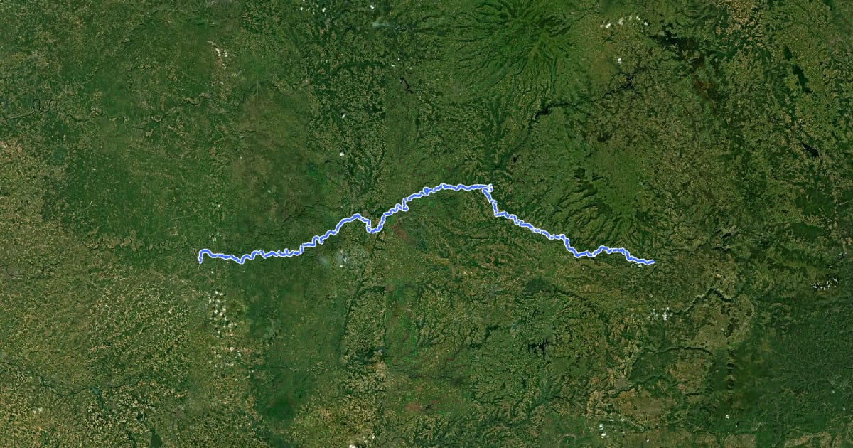 Маршрут La Vallée du Lot à vélo на спутниковом снимке
