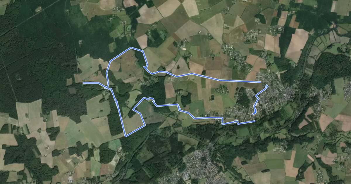 Маршрут La Vallée du Lys - Artannes-sur-Indre на спутниковом снимке