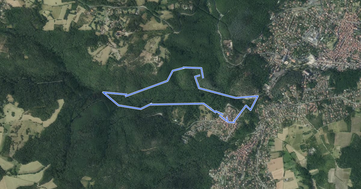 Маршрут La Vallée du Sans-Souci на спутниковом снимке