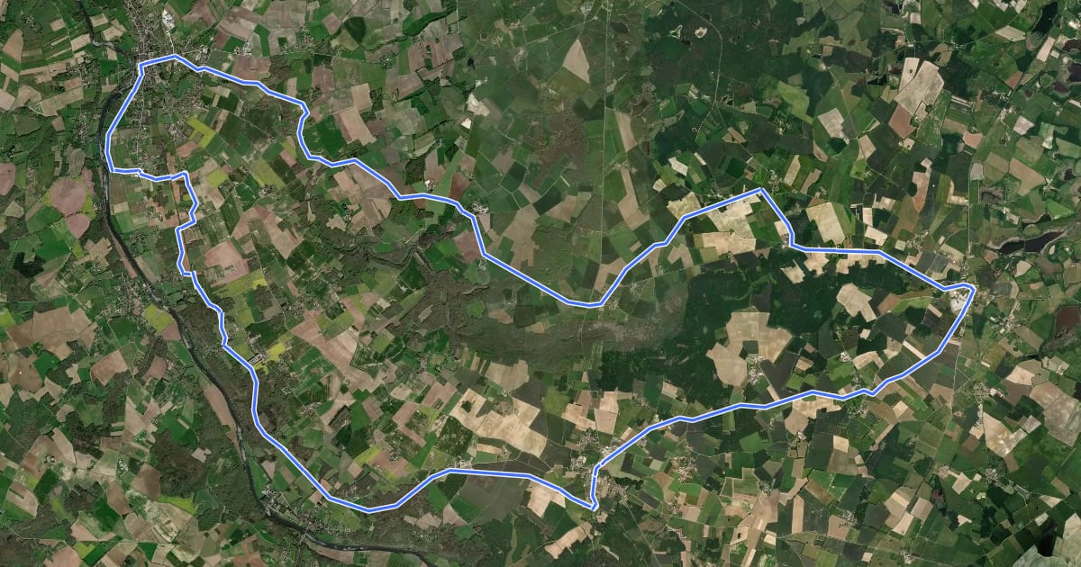 Маршрут La vallée du Suin на спутниковом снимке