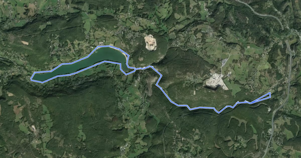 Маршрут La Vallée Sèche на спутниковом снимке