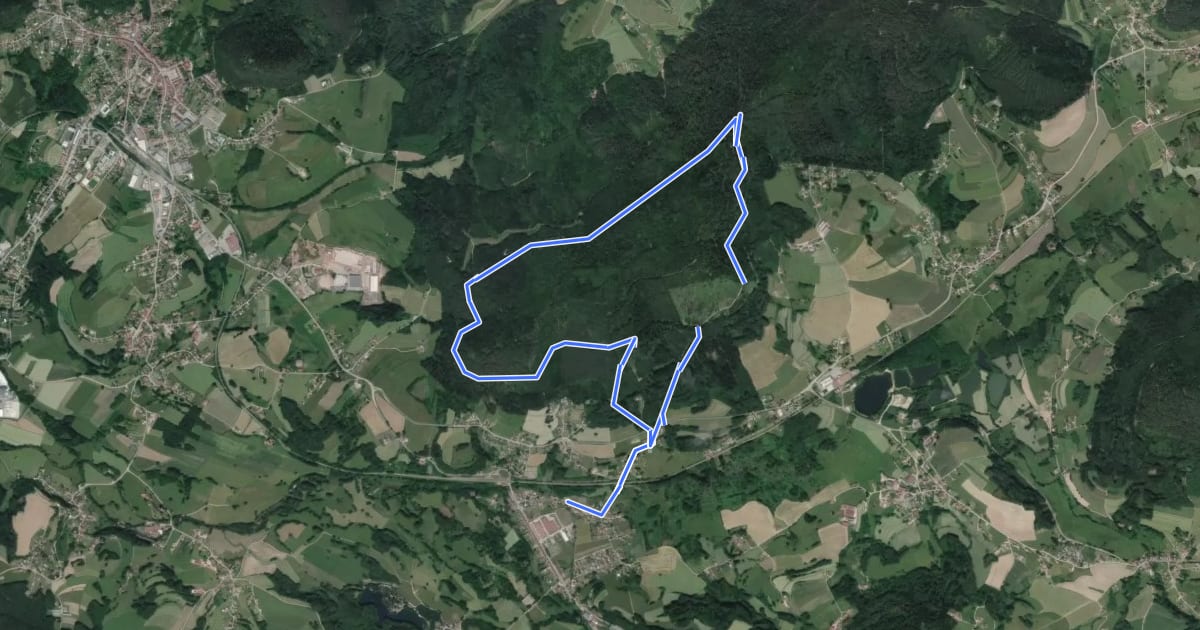 Маршрут La Vall'Halla на спутниковом снимке