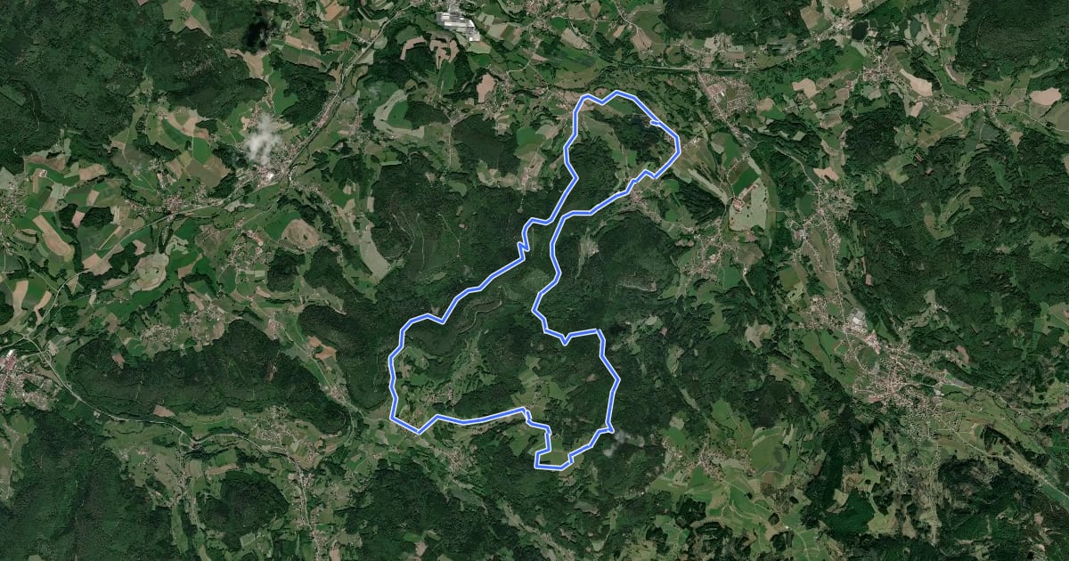 Маршрут La Vall'Seuse на спутниковом снимке