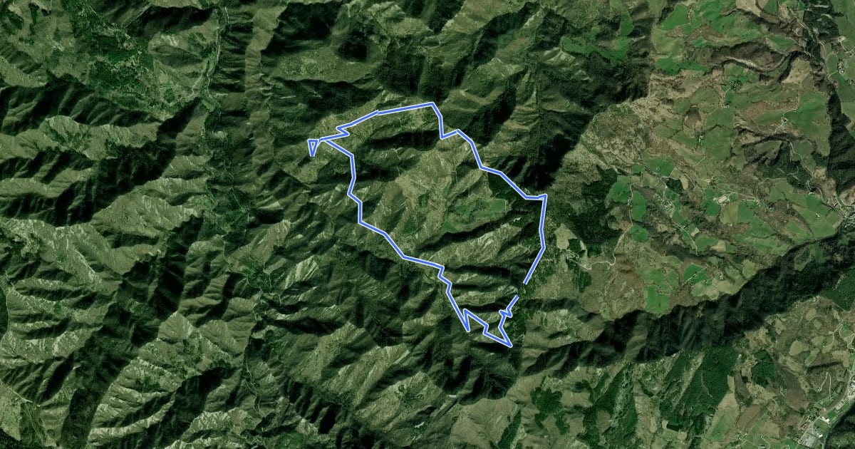 Маршрут La Valle di Rio Salso на спутниковом снимке
