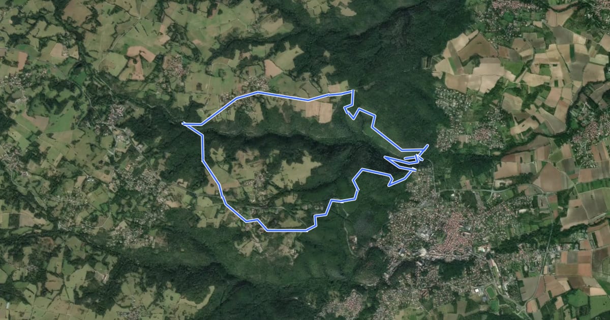 Маршрут La Vallee des Prades на спутниковом снимке