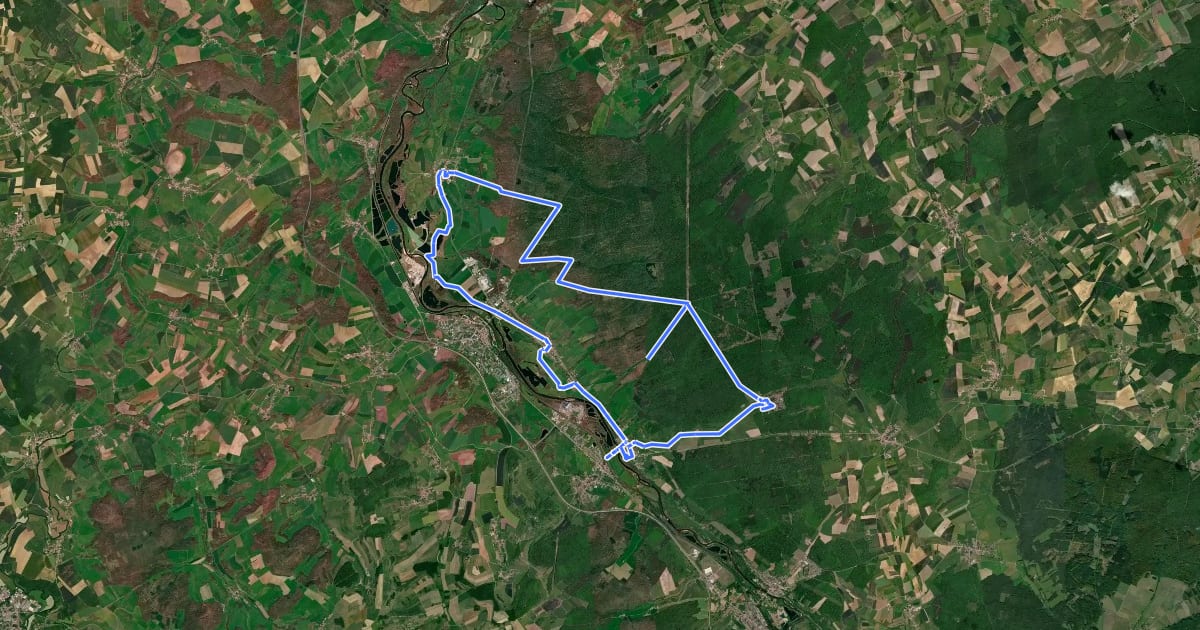 Маршрут La Verrerie de Portieux на спутниковом снимке