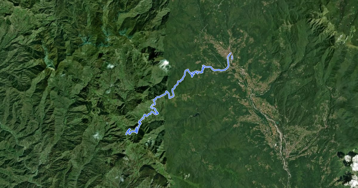 Маршрут La via dei Monti: Tappa 3 на спутниковом снимке