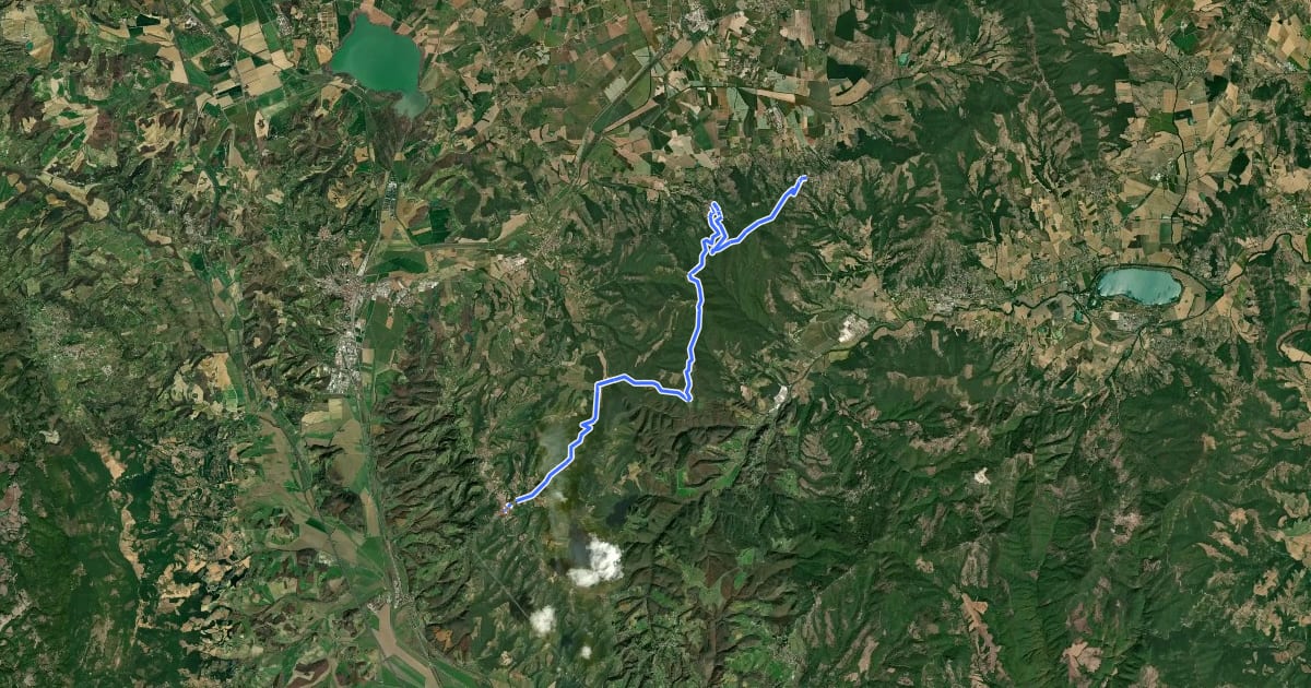 Маршрут La Via del Trasimeno Tappa 3 на спутниковом снимке