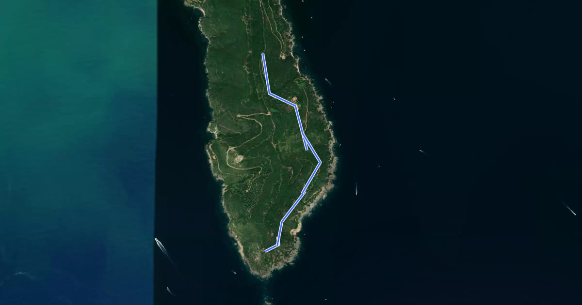 Маршрут La via dell'Arco на спутниковом снимке