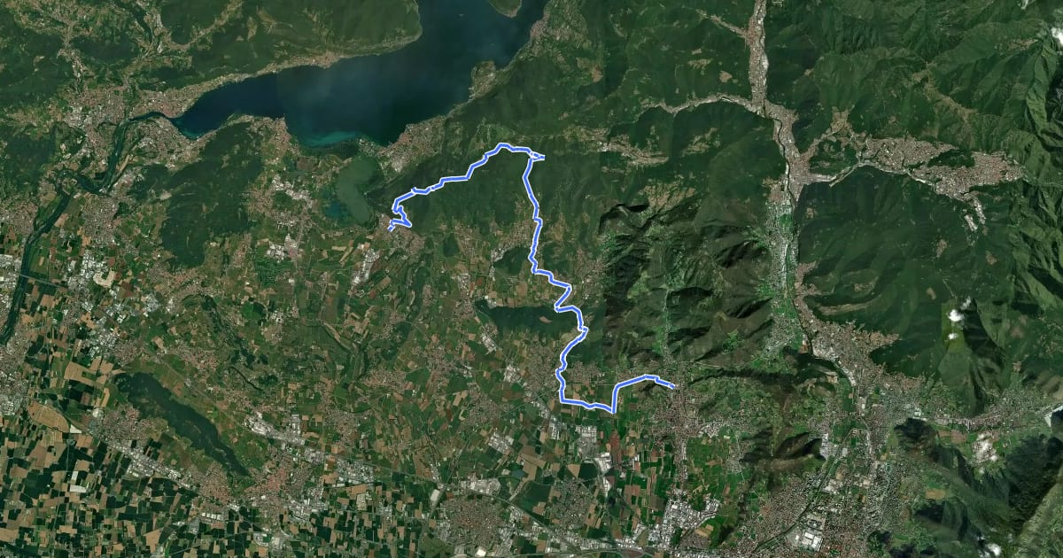 Маршрут La Via delle Sorelle - Tappa 2 на спутниковом снимке
