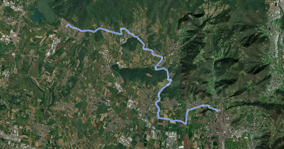 Маршрут La Via delle Sorelle - Tappa 2 variante bassa на спутниковом снимке