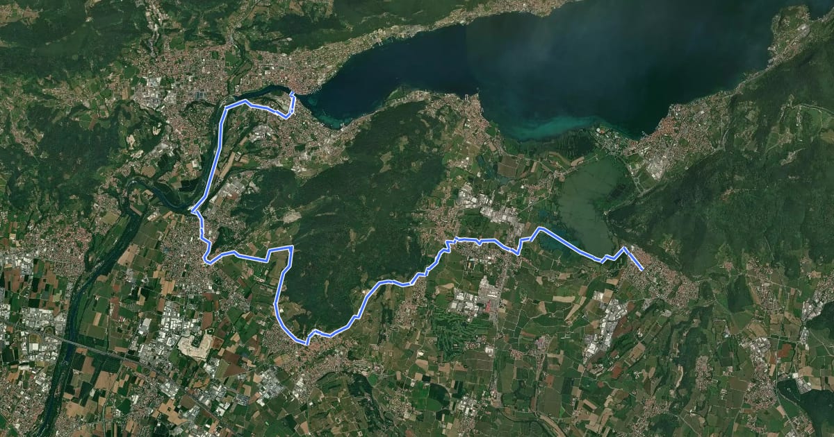 Маршрут La Via delle Sorelle - Tappa 3 на спутниковом снимке