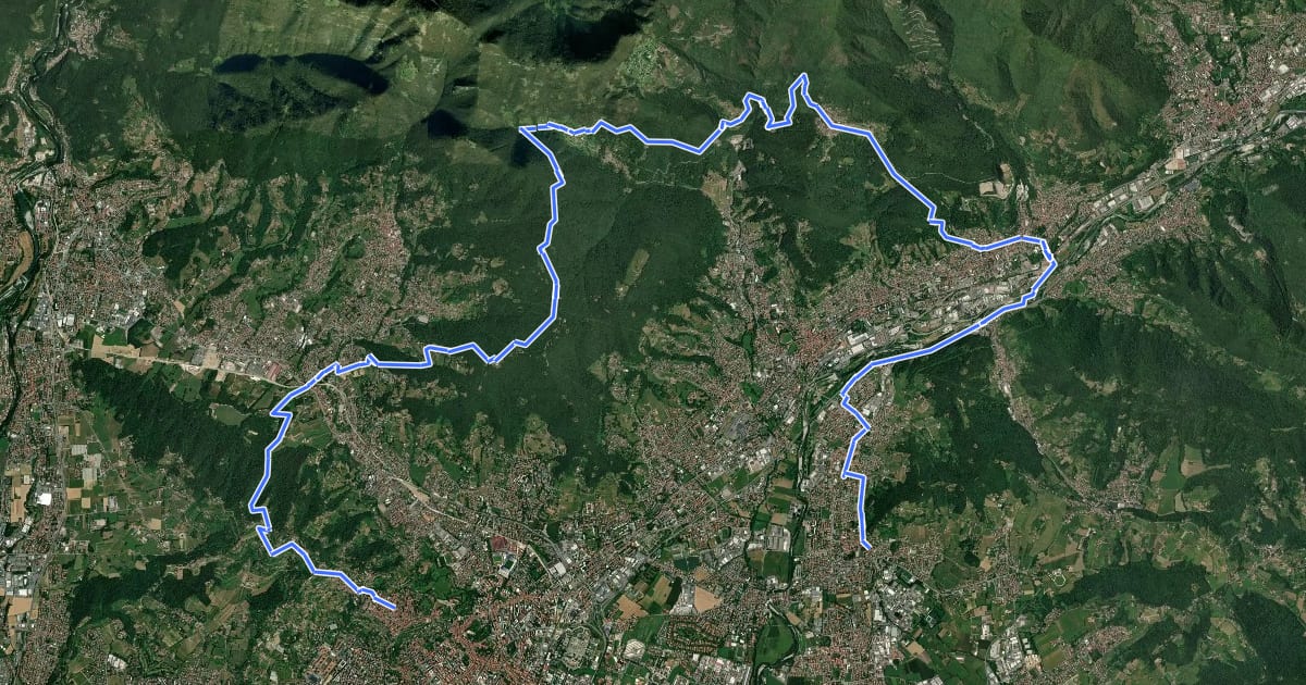 Маршрут La Via delle Sorelle - Tappa 6 Traversa на спутниковом снимке
