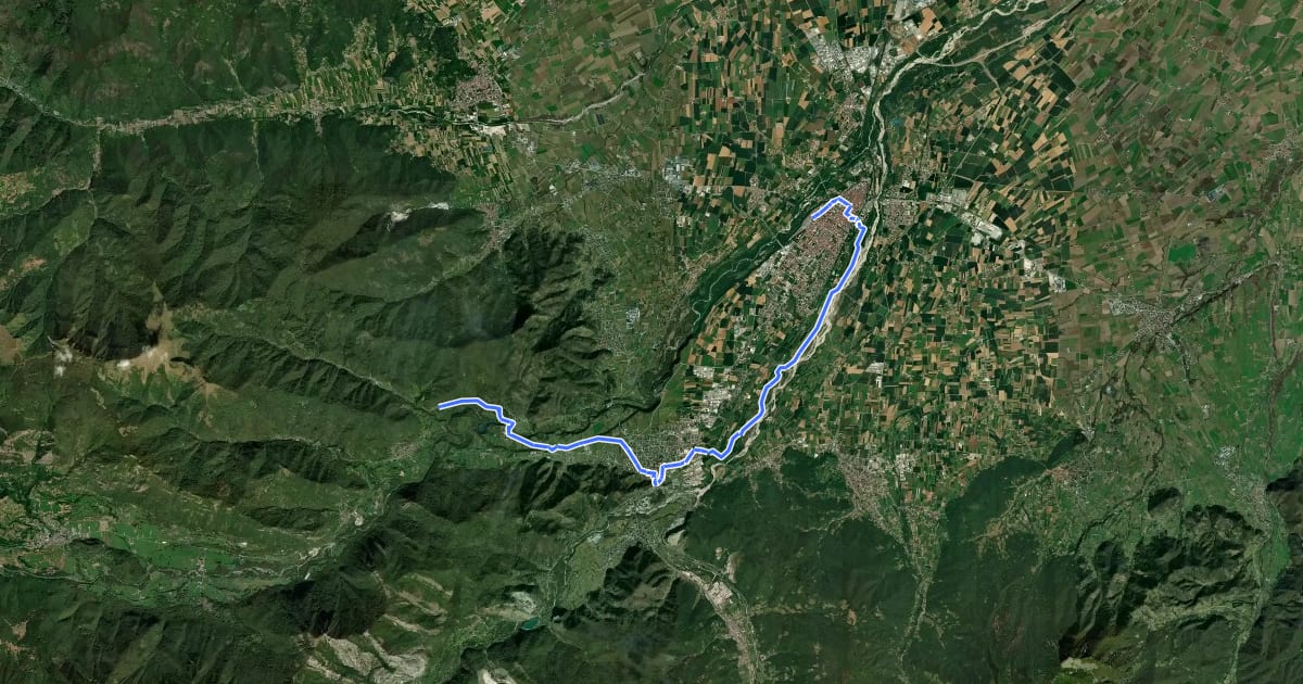 Маршрут La Via di Sant'Anna - Tappa 1 на спутниковом снимке