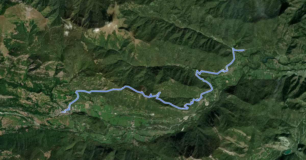 Маршрут La Via di Sant'Anna - Tappa 2 на спутниковом снимке