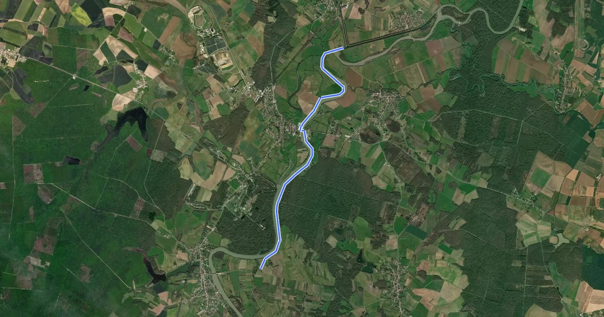 Маршрут La Voie Bleue - Maxilly-sur-Saône - Lamarche-sur-Saône на спутниковом снимке