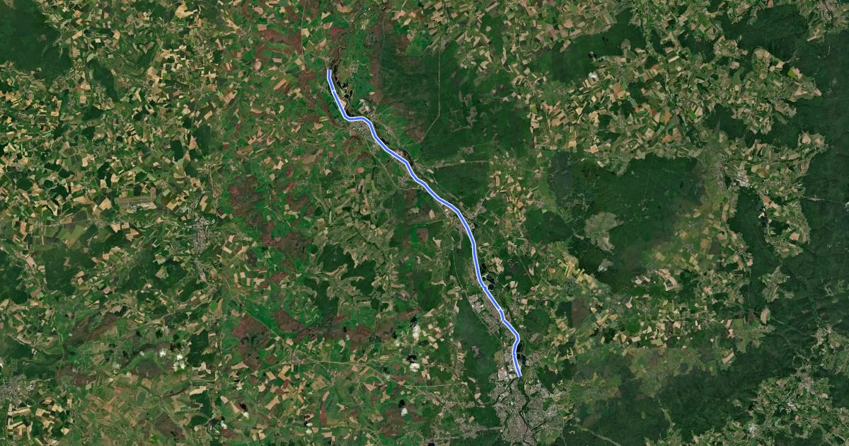 Маршрут La Voie Bleue, Moselle-Saône à vélo - Gripport > Golbey на спутниковом снимке