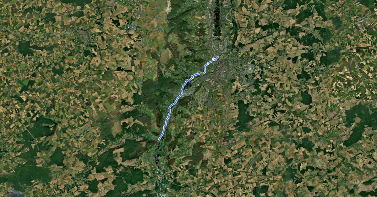 Маршрут La Voie Bleue, Moselle-Saône à vélo - Metz - Novéant-sur-Moselle на спутниковом снимке