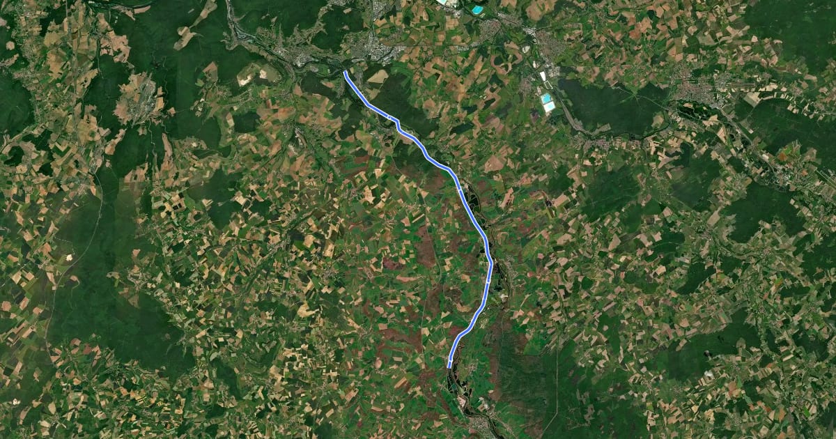 Маршрут La Voie Bleue, Moselle-Saône à vélo - Richardménil > Gripport на спутниковом снимке