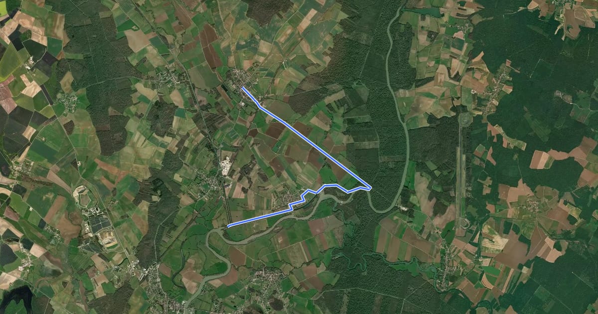 Маршрут La Voie Bleue - Talmay - Maxilly-sur-Saône на спутниковом снимке