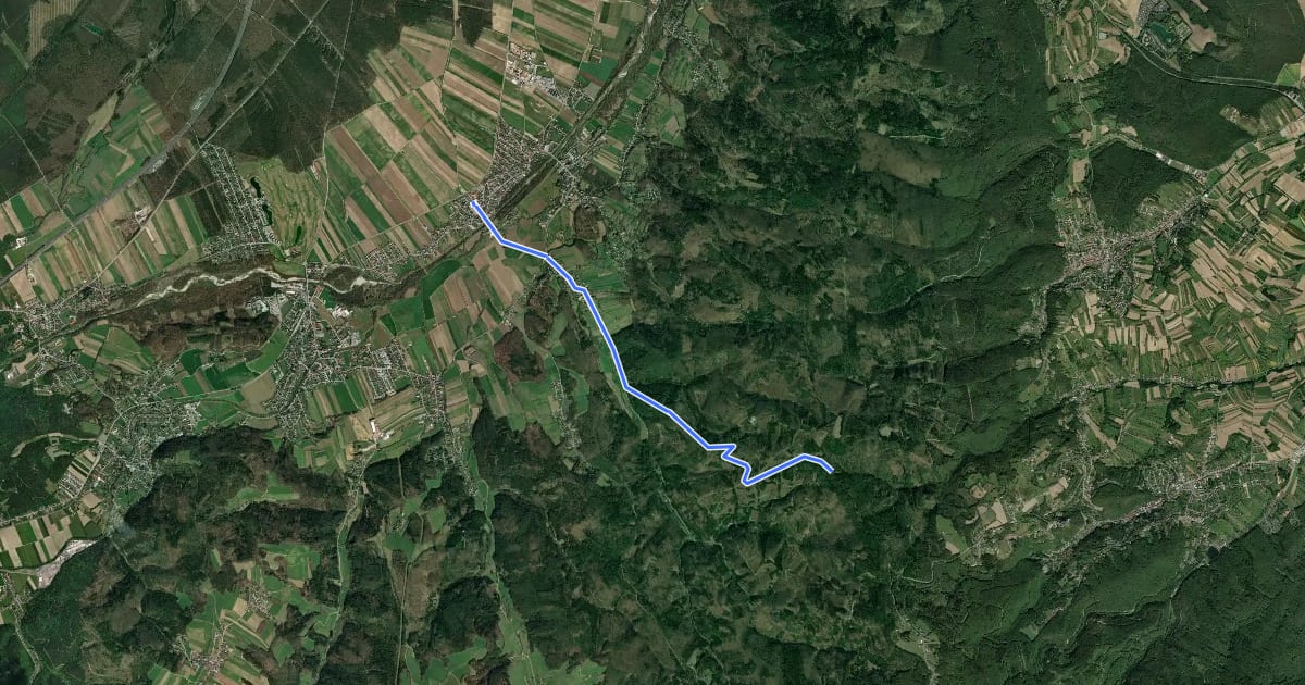 Маршрут LA3 Lanzenkirchen - Ofenbacherweg - Rosalia (Lanzenkirchen - Rosalia) на спутниковом снимке