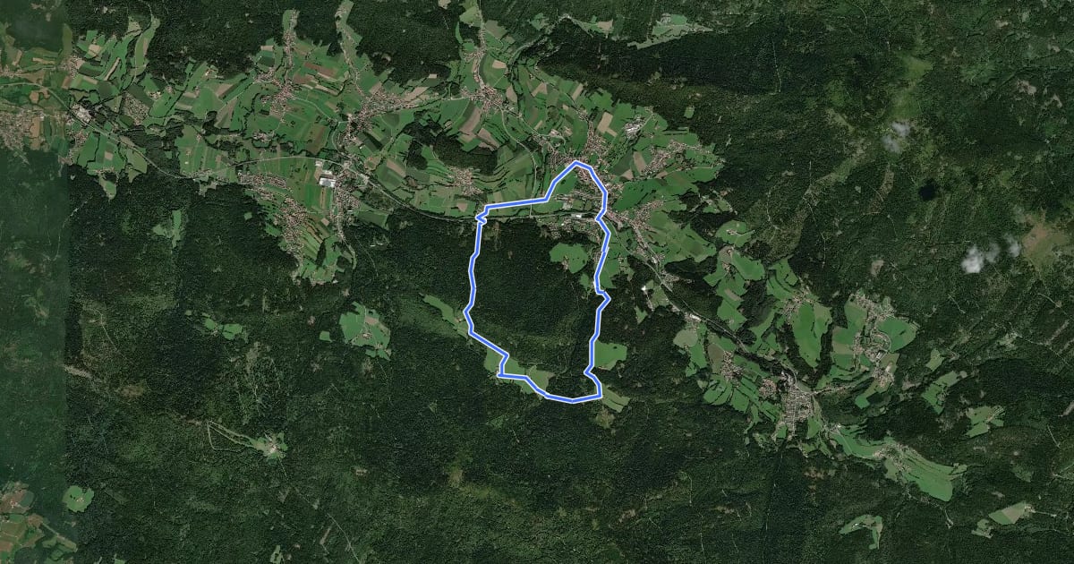 Маршрут La7 Wanderweg Lam 7 "Zu den Einödhofen" на спутниковом снимке