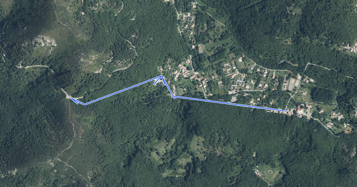 Маршрут Labastide - Col de Moucheyres на спутниковом снимке