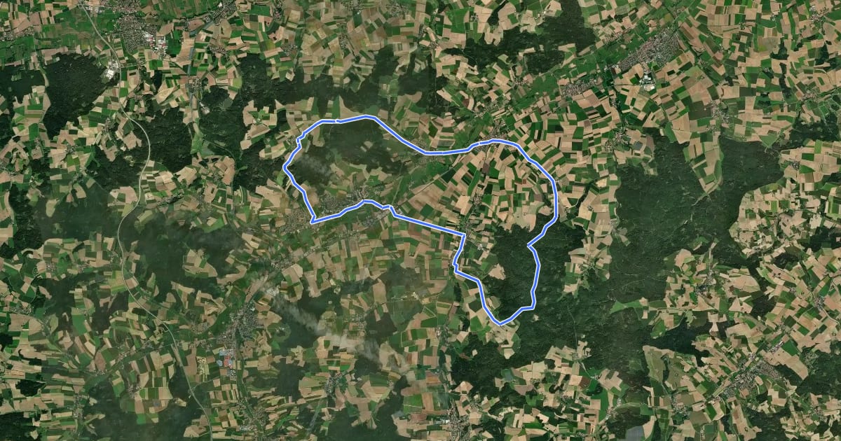 Маршрут Labertal-Tour на спутниковом снимке