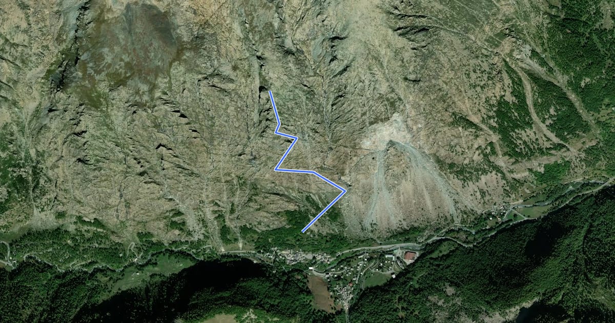 Маршрут Labirinto Verticale на спутниковом снимке