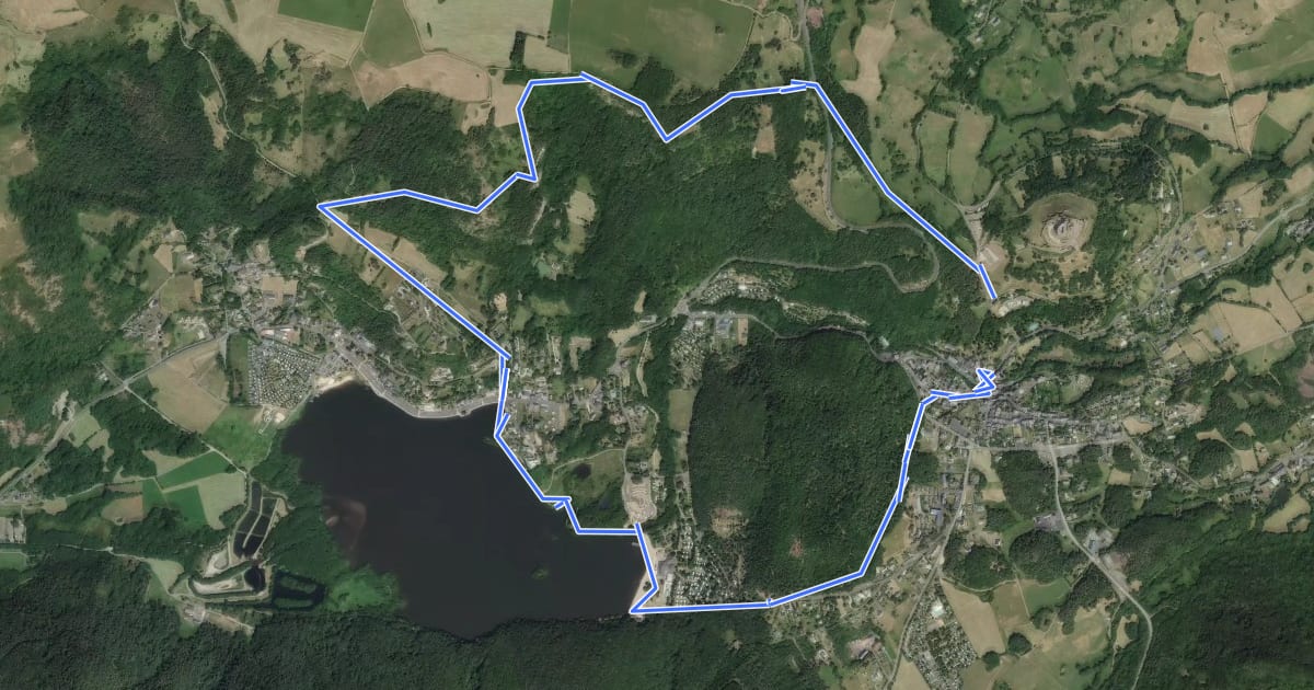 Маршрут Lac Chambon на спутниковом снимке