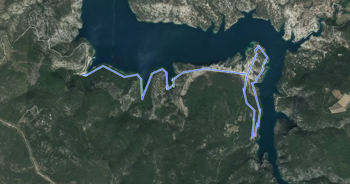 Маршрут Lac d'Esparron-de-Verdon - sentier du garde-canal на спутниковом снимке