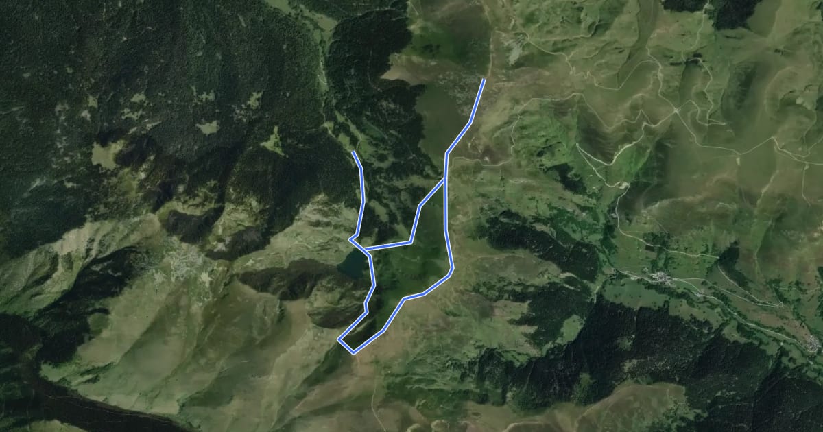Маршрут Lac de Bareilles et Mont Né на спутниковом снимке