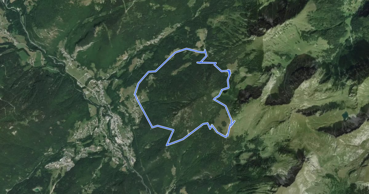 Маршрут Lac de Damoz des Moulins на спутниковом снимке
