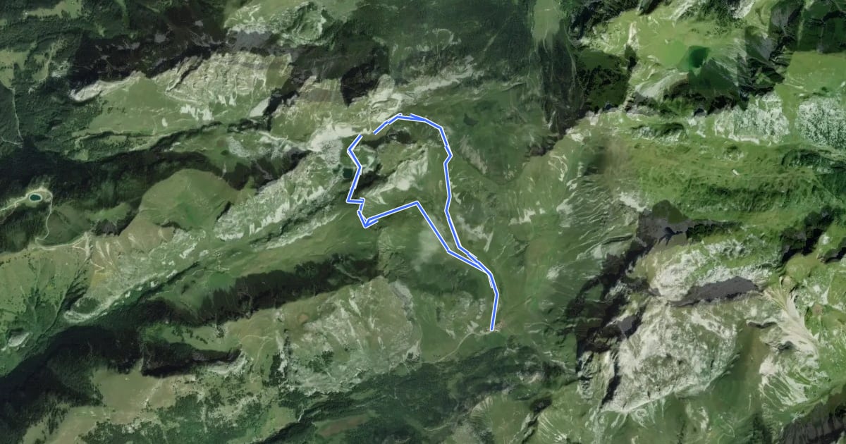 Маршрут Lac de Darbon на спутниковом снимке
