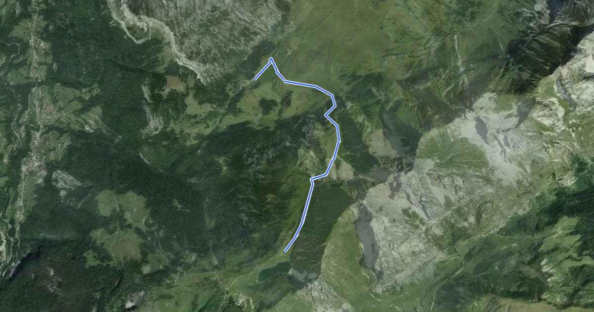 Маршрут Lac de Lessy depuis Cenise на спутниковом снимке