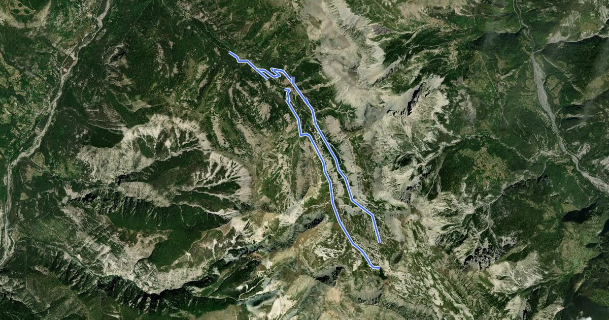 Маршрут Lac de Lignin на спутниковом снимке