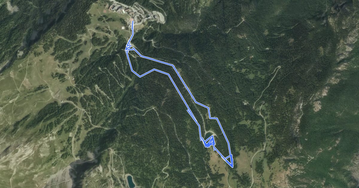 Маршрут Lac de Pramol на спутниковом снимке