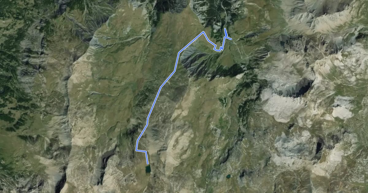 Маршрут Lac de Terres Pleines на спутниковом снимке