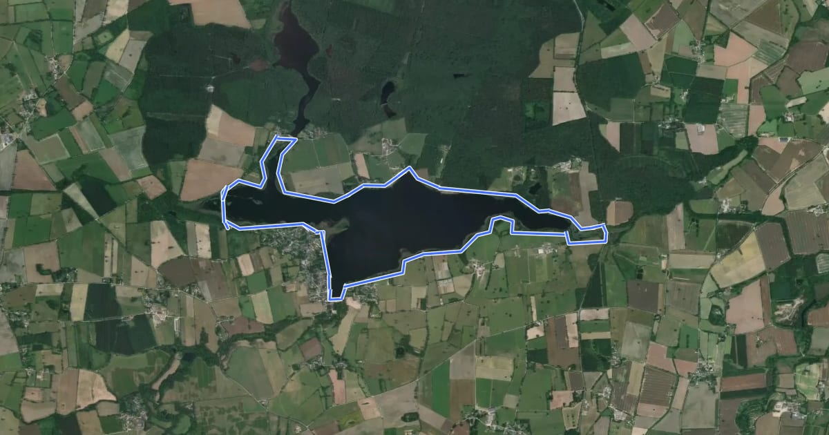 Маршрут Lac de Vioreau на спутниковом снимке