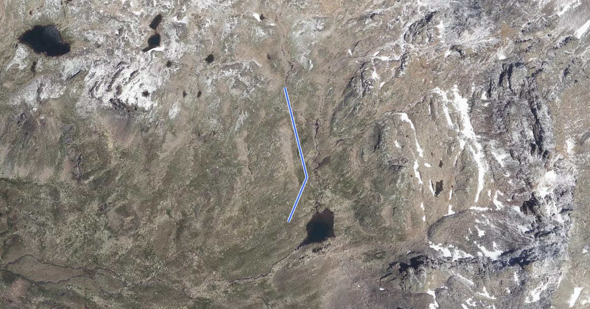 Маршрут Lac des Muandes - ? на спутниковом снимке