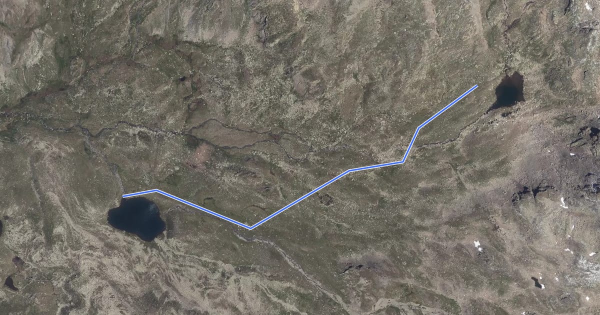 Маршрут Lac des Muandes - Lac Rond на спутниковом снимке