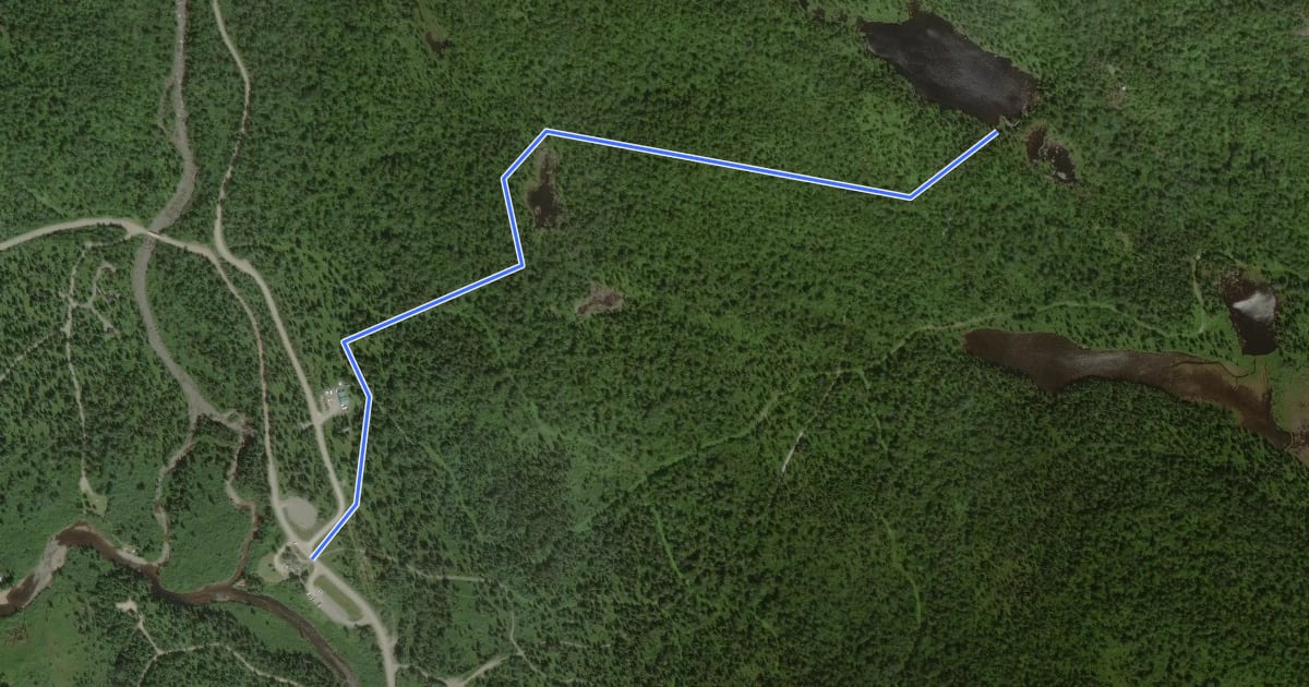Маршрут Lac des Pères на спутниковом снимке