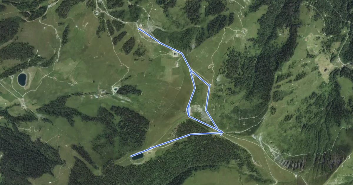 Маршрут Lac du Joux на спутниковом снимке