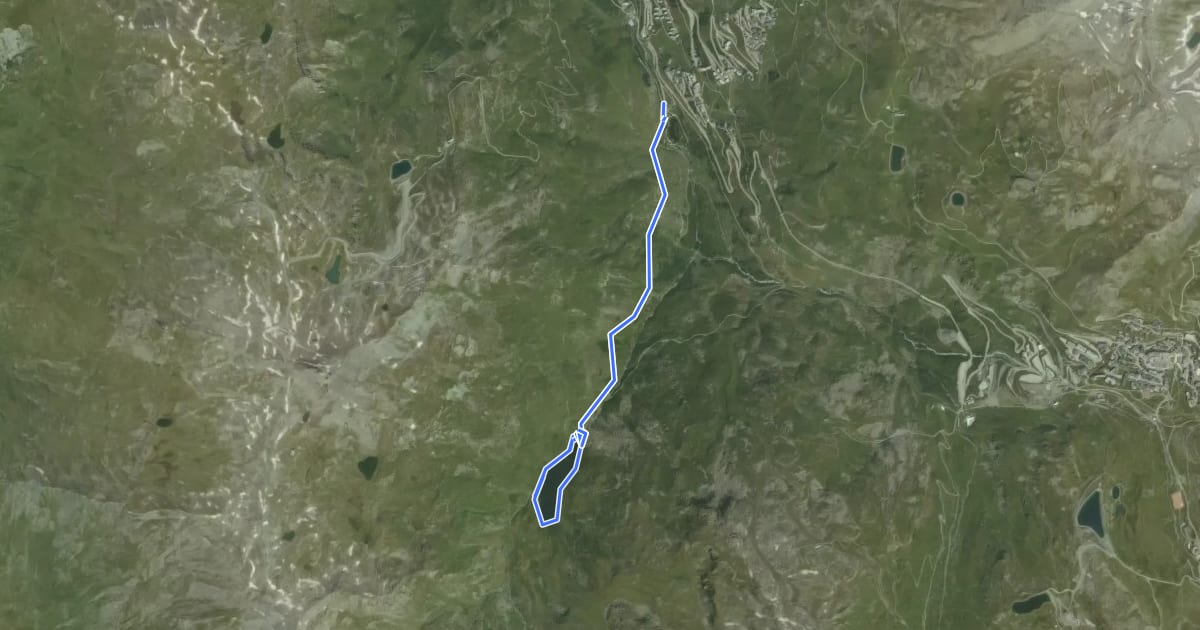 Маршрут Lac du Lou на спутниковом снимке